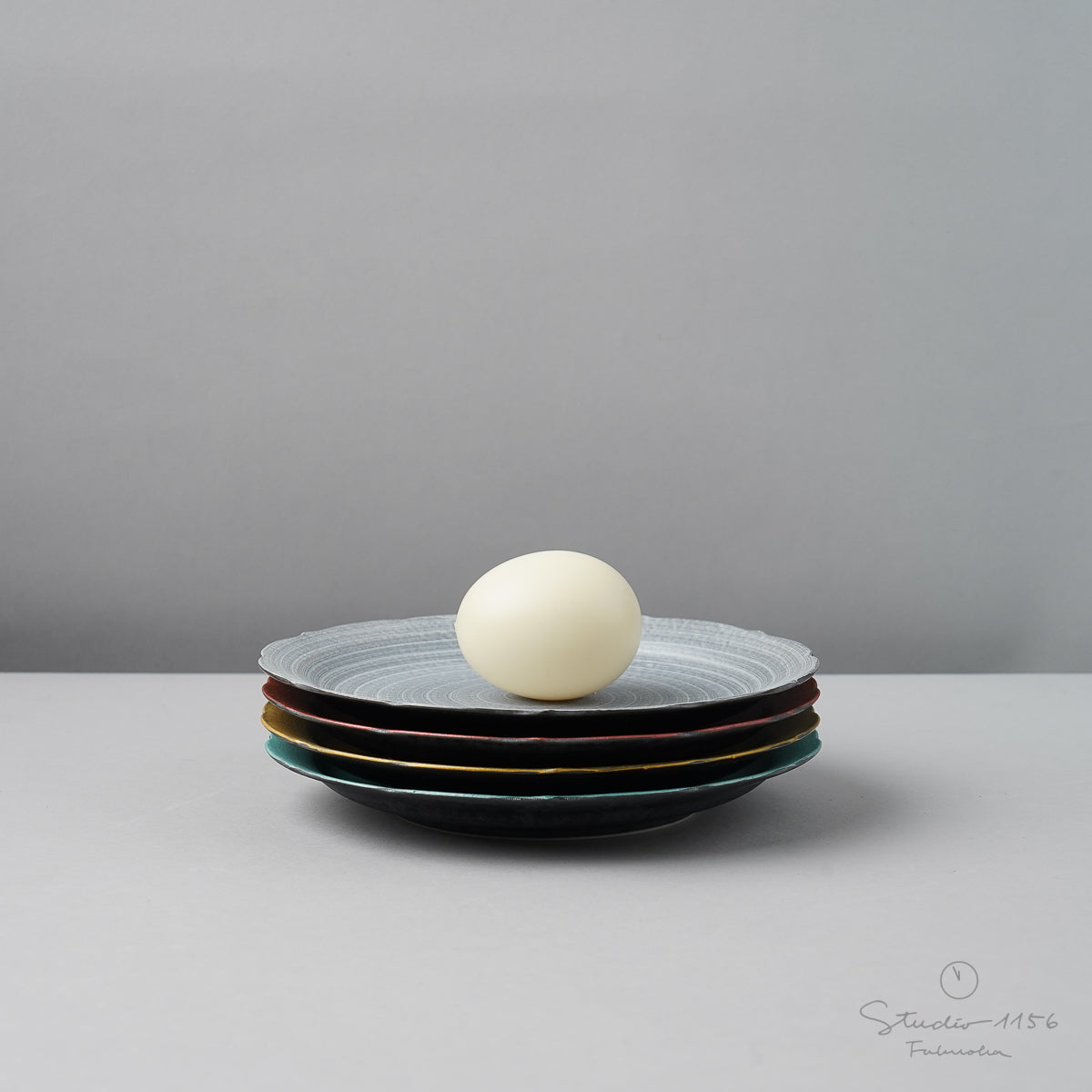 有田焼 焼〆 桔梗皿(L) 16cm Yagenji Studio1156