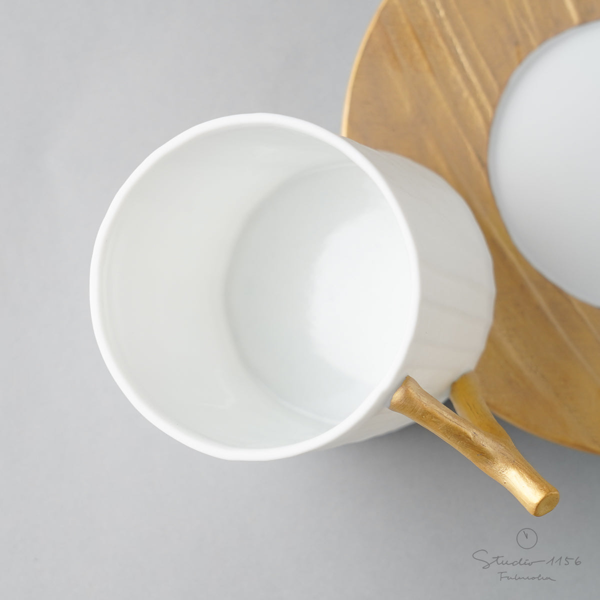 有田焼 木目彫 コーヒーカップ&ソーサー 160ml Yamahei Studio1156