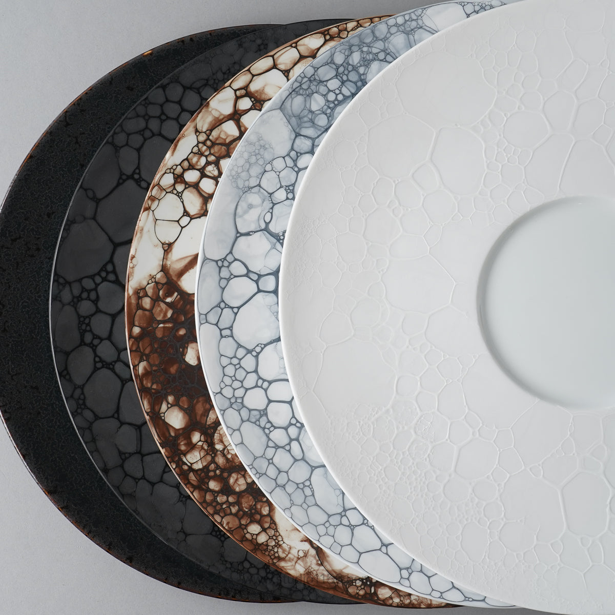 有田焼 泡シリーズ ワイドリムプレート 30cm Yamahei Studio1156