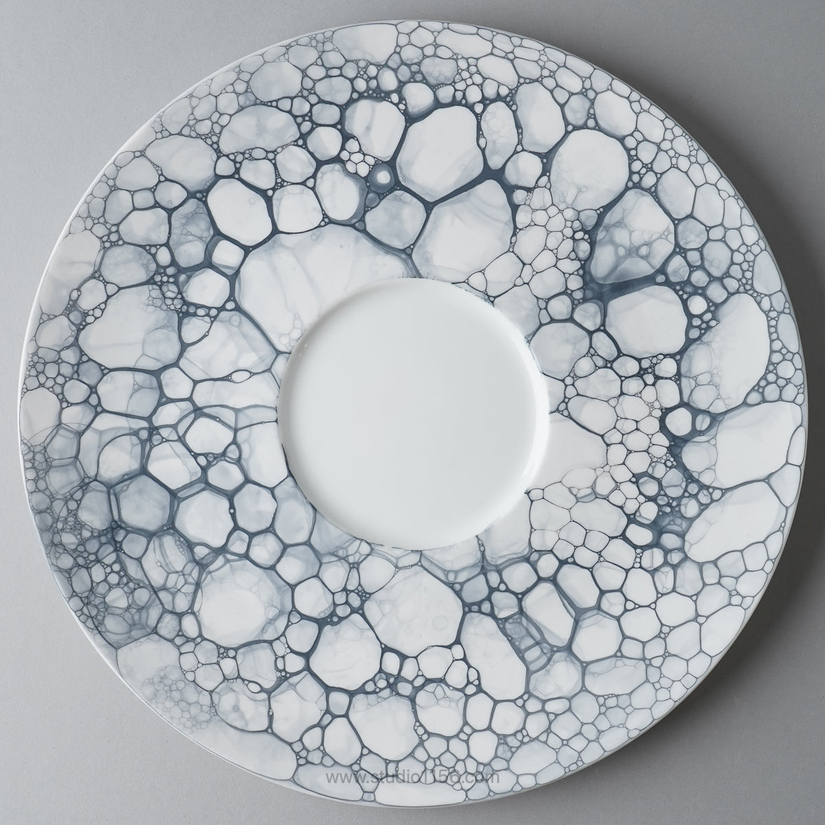 有田焼 泡シリーズ ワイドリムプレート 30cm Yamahei Studio1156