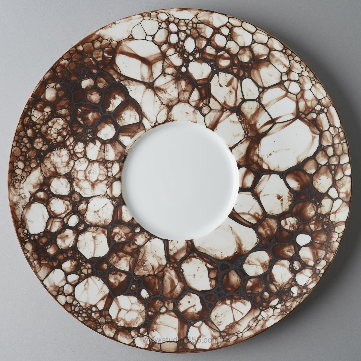 有田焼 泡シリーズ ワイドリムプレート 30cm Yamahei Studio1156