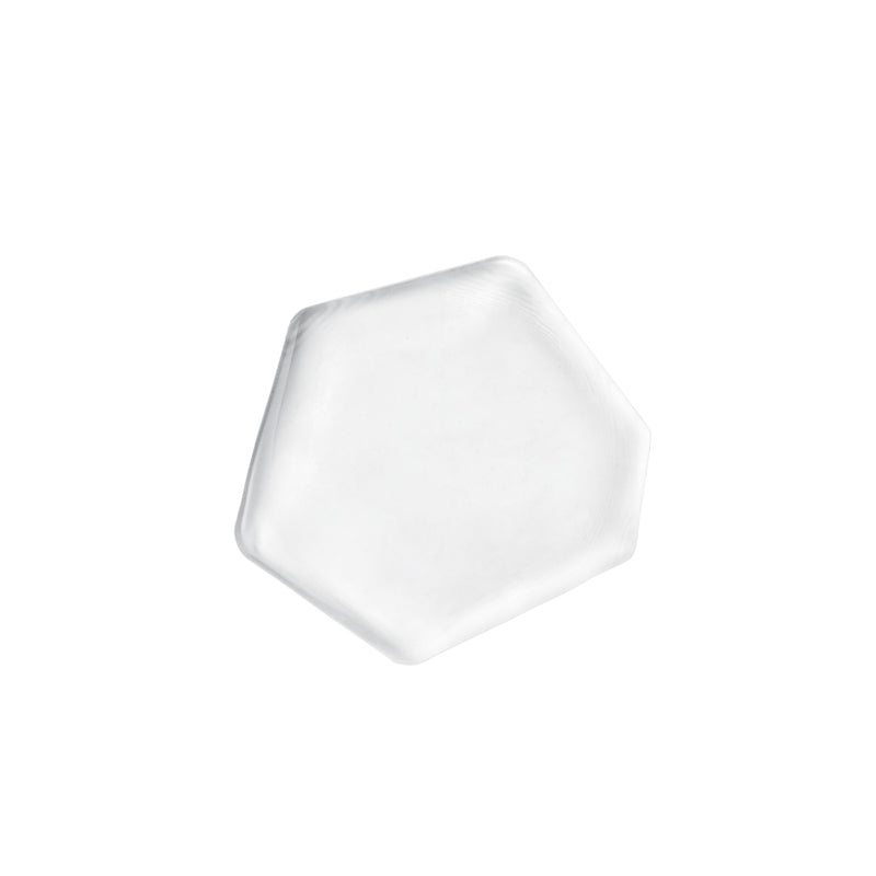 ガラス食器 水墨 多角プレート 11.5cm BK/WH/CR CR クリア Yoshinuma-glass Studio1156