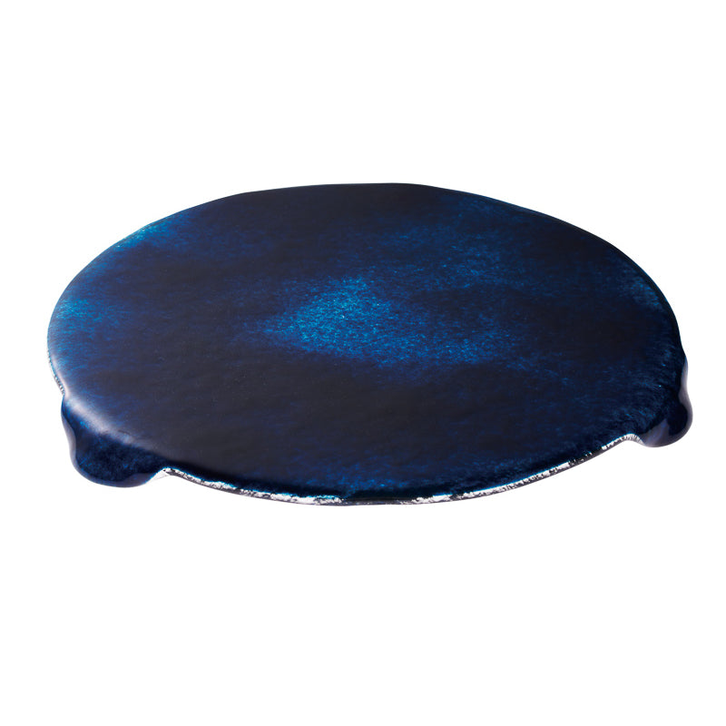 ガラス食器 ヤーゲ プレート 26cm インディゴ Yoshinuma-glass Studio1156