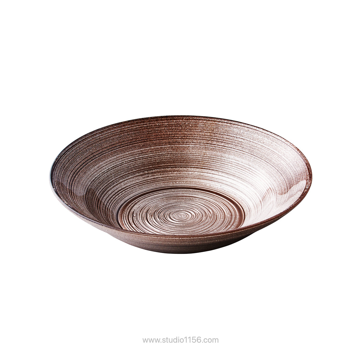 ガラス食器 サークルシリーズ 浅中鉢 19cm GD/BZ/CL BZ(ブロンズ) Yoshinuma-glass Studio1156