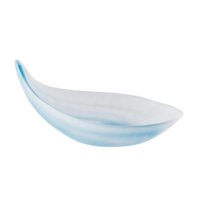 ガラス食器 筑波 舟型中鉢 ブルー 22cm Yoshinuma-glass Studio1156