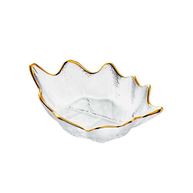 ガラス食器 木の葉 珍味入 天金 12cm Yoshinuma-glass Studio1156