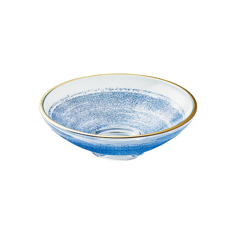 ガラス食器 平フタモノ 青霞 (組) 15cm Yoshinuma-glass Studio1156