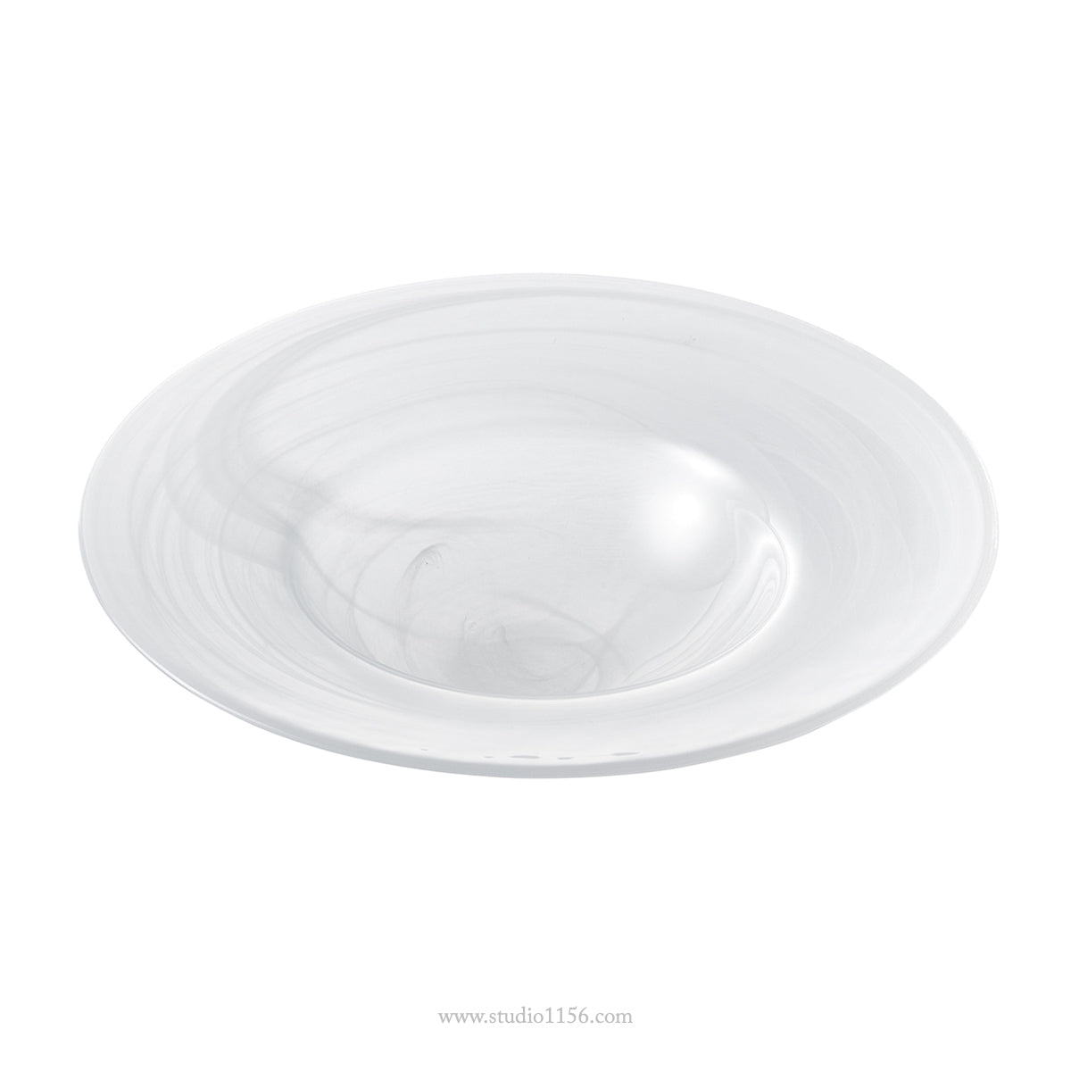 ガラス食器 水墨 リムボウル 26cm BK/WH WH 白 Yoshinuma-glass Studio1156