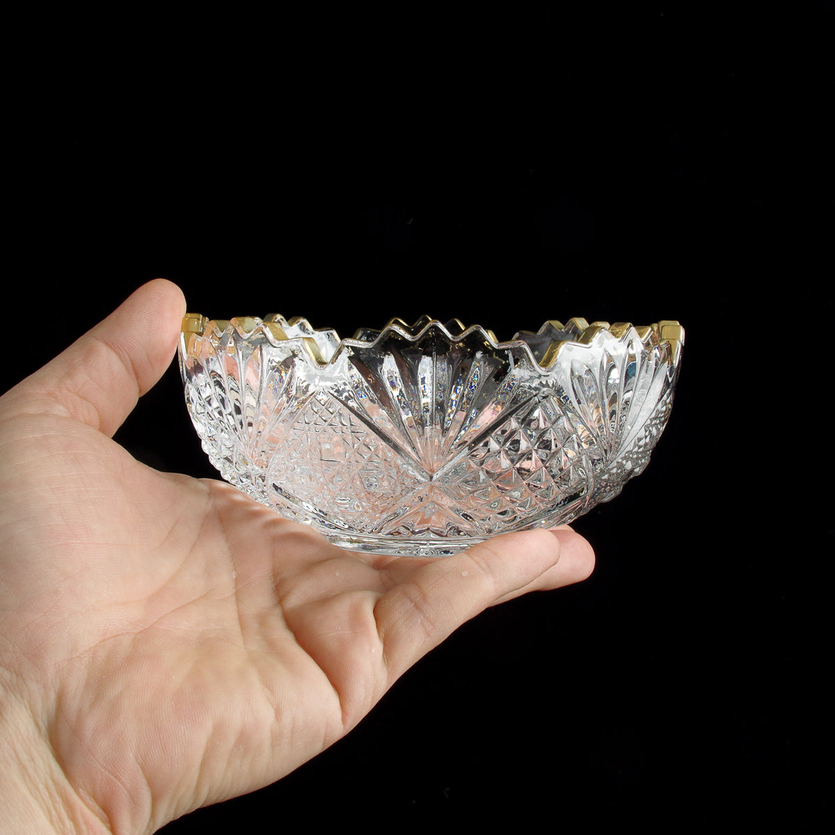 ガラス食器 新弥彦 中鉢向付 14cm GD/CR Yoshinuma-glass Studio1156