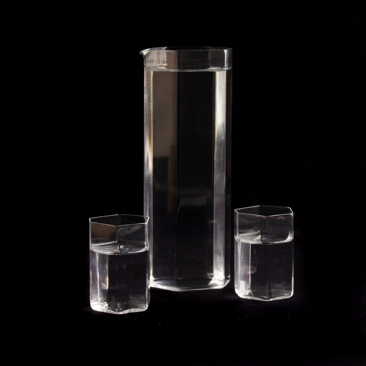 ガラス食器 六角角柱デカンタ 片口酒器 (S/M/L) Yoshinuma-glass Studio1156
