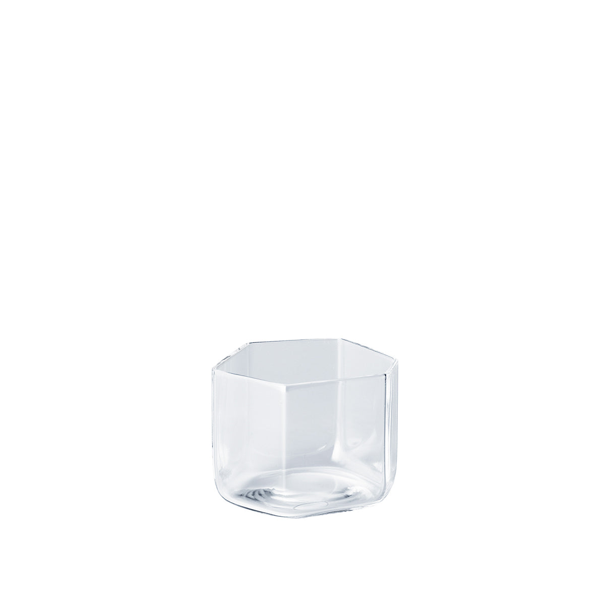 ガラス食器 六角角柱酒グラス ぐい呑み 60ml 太・低 Yoshinuma-glass Studio1156