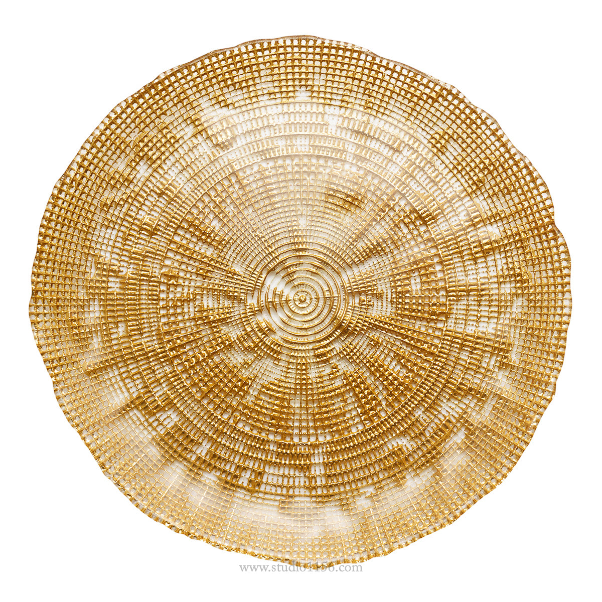 ガラス食器 トレジャープレート 21cm/28cm ゴールド 28cm Yoshinuma-glass Studio1156