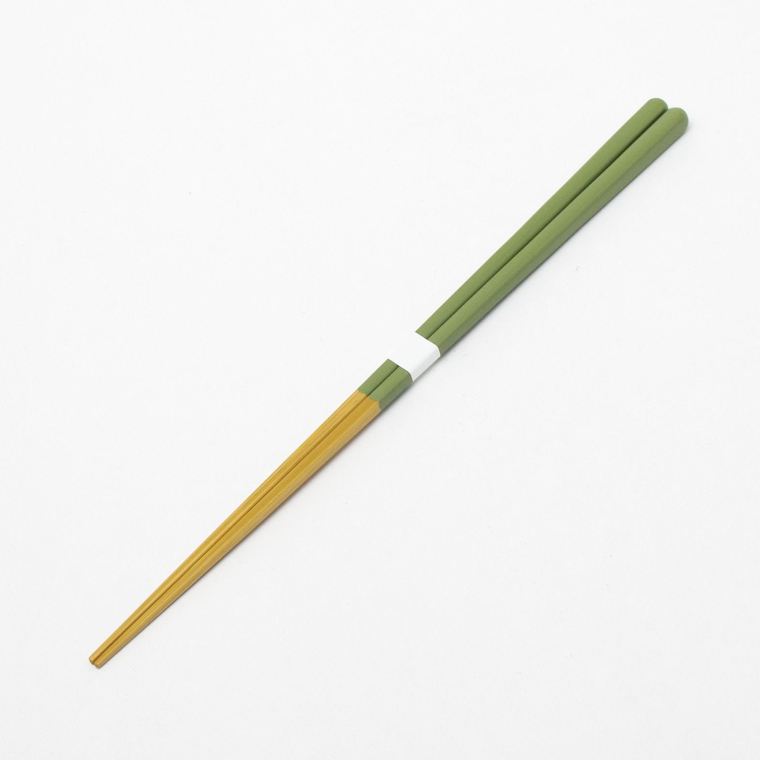木竹工芸 彩がんこ箸(細) 緑 23.5cm Takebito Studio1156