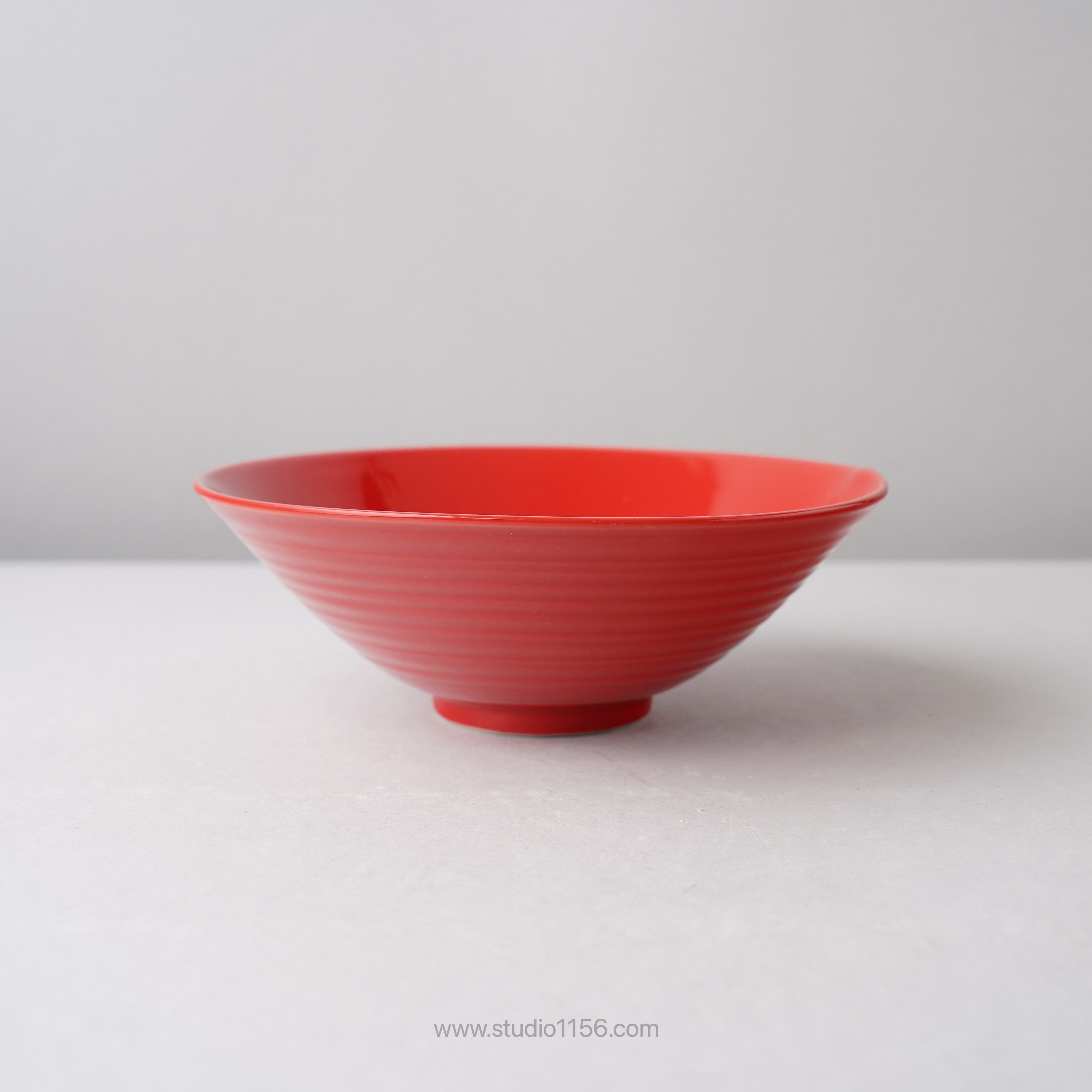 波佐見焼 一方押ボウル 預け鉢 16cm レッド Ryusen Studio1156