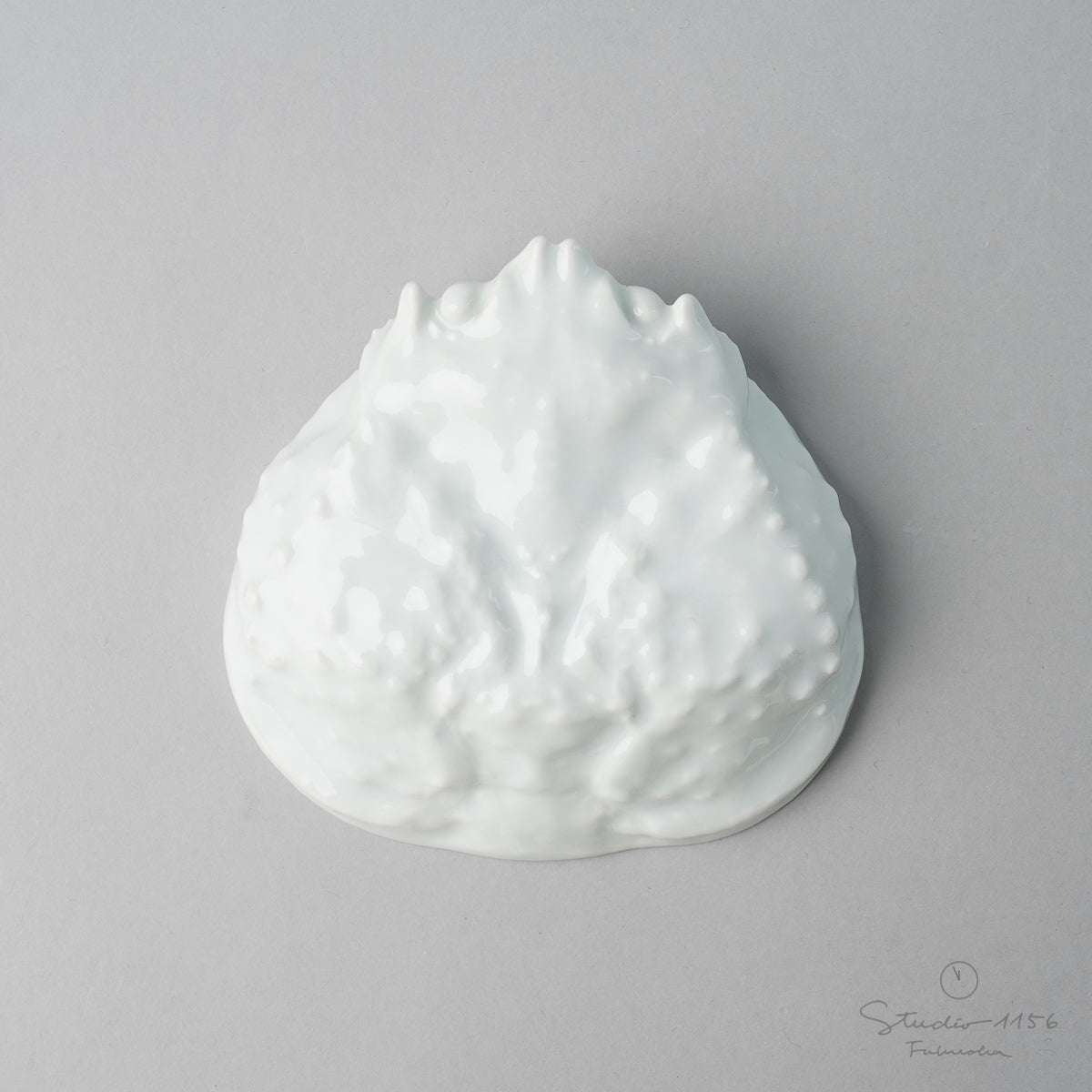 有田焼 蟹甲羅型皿 13cm 白磁 Zuiho Studio1156