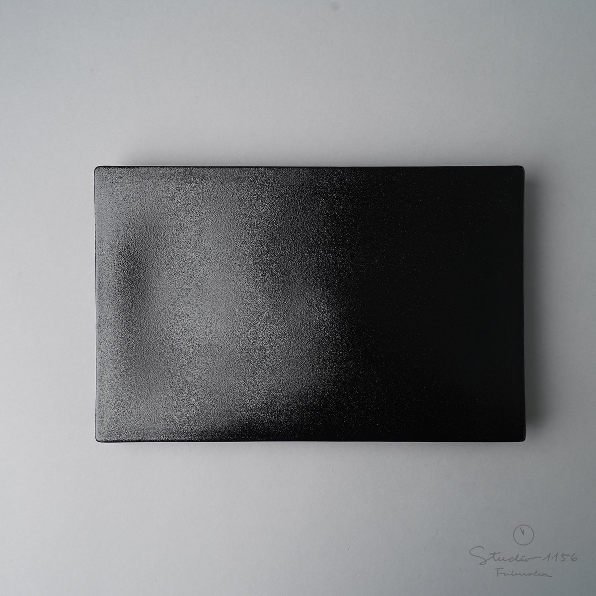 有田焼 高台長角皿 25cm 墨黒 Zuiho Studio1156