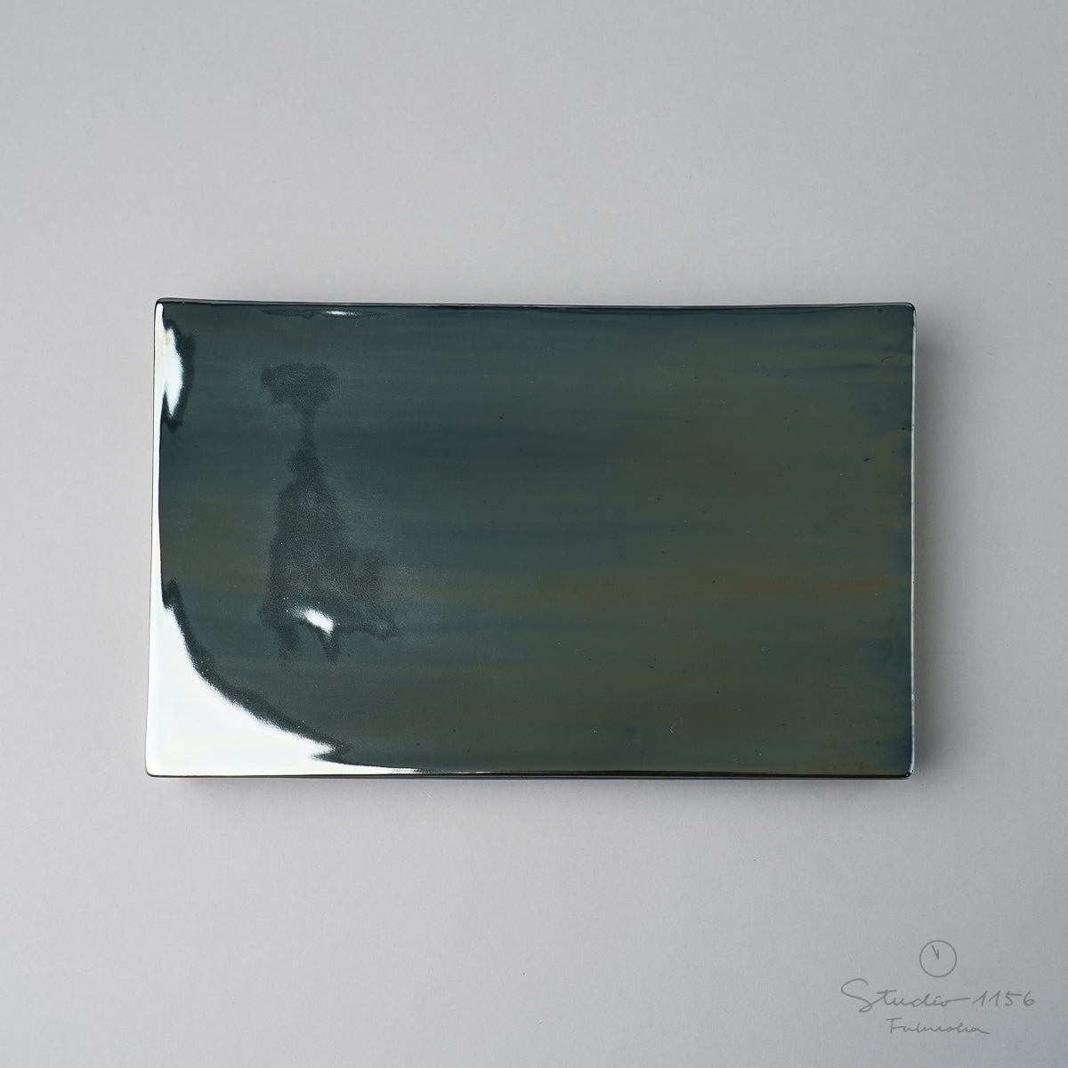 有田焼 高台長角皿 25cm ラスターオーロラ Zuiho Studio1156