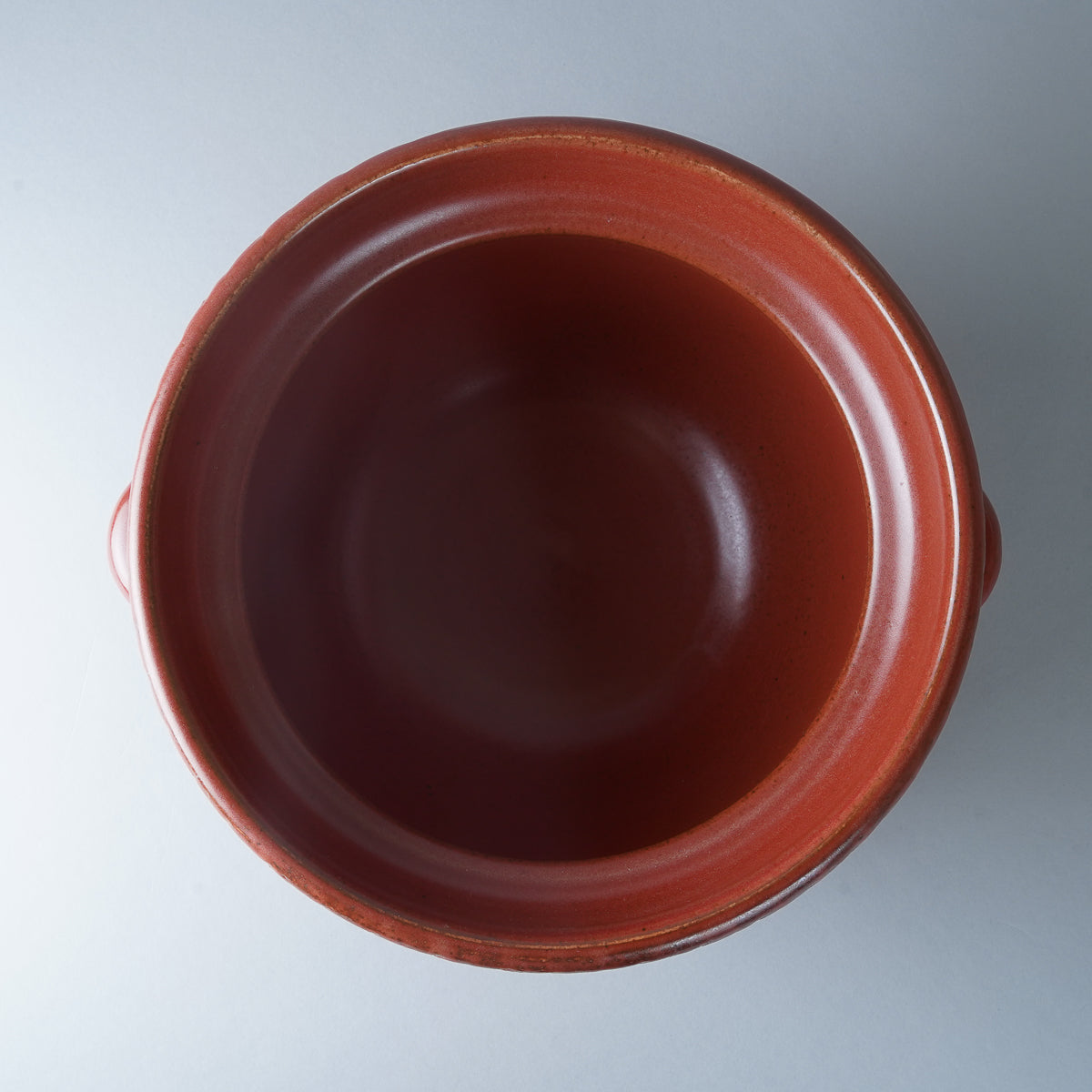 有田焼 赤釉 飛び鉋釜型鍋 五合炊き ご飯土鍋 24.5cm [オーブン直火対応] Anraku Studio1156