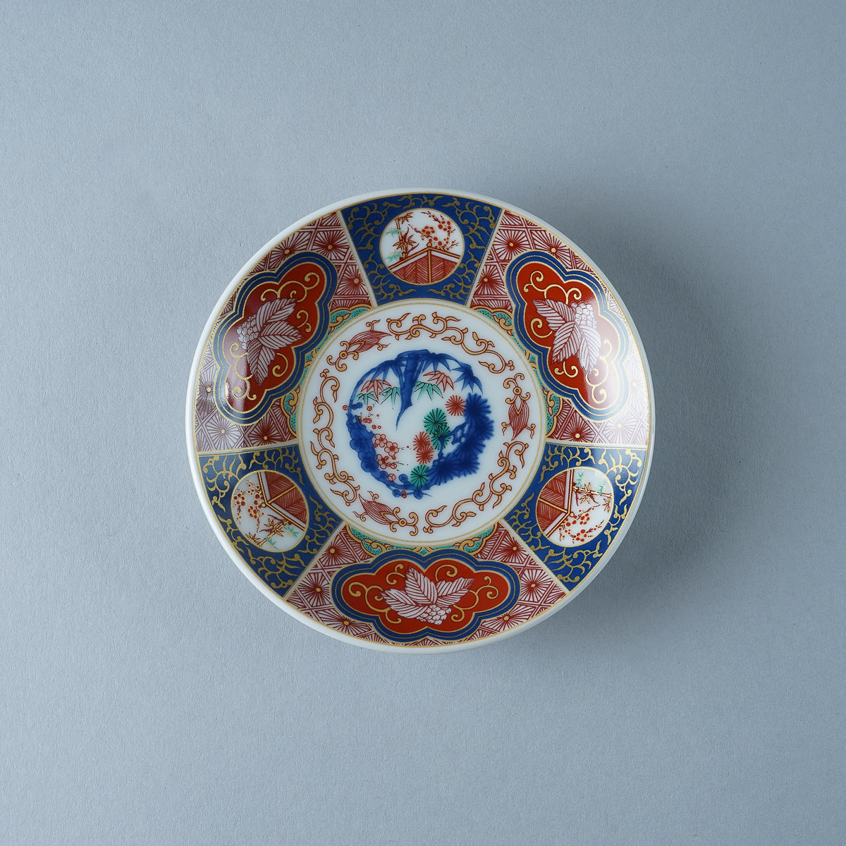 有田焼 古伊万里調 小皿 11.5cm 窓絵松竹梅紋 ARITA HASAMI JAPAN Studio1156