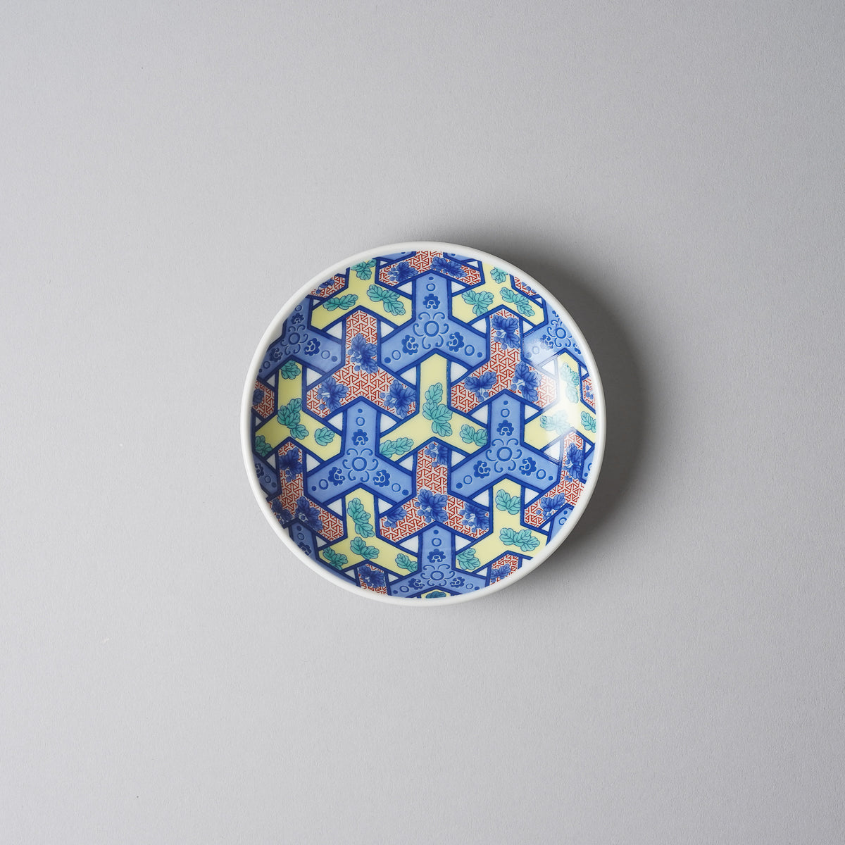 有田焼 色鍋島調 小皿 11.5cm [5 Patterns] 亀甲紋 ARITA HASAMI JAPAN Studio1156