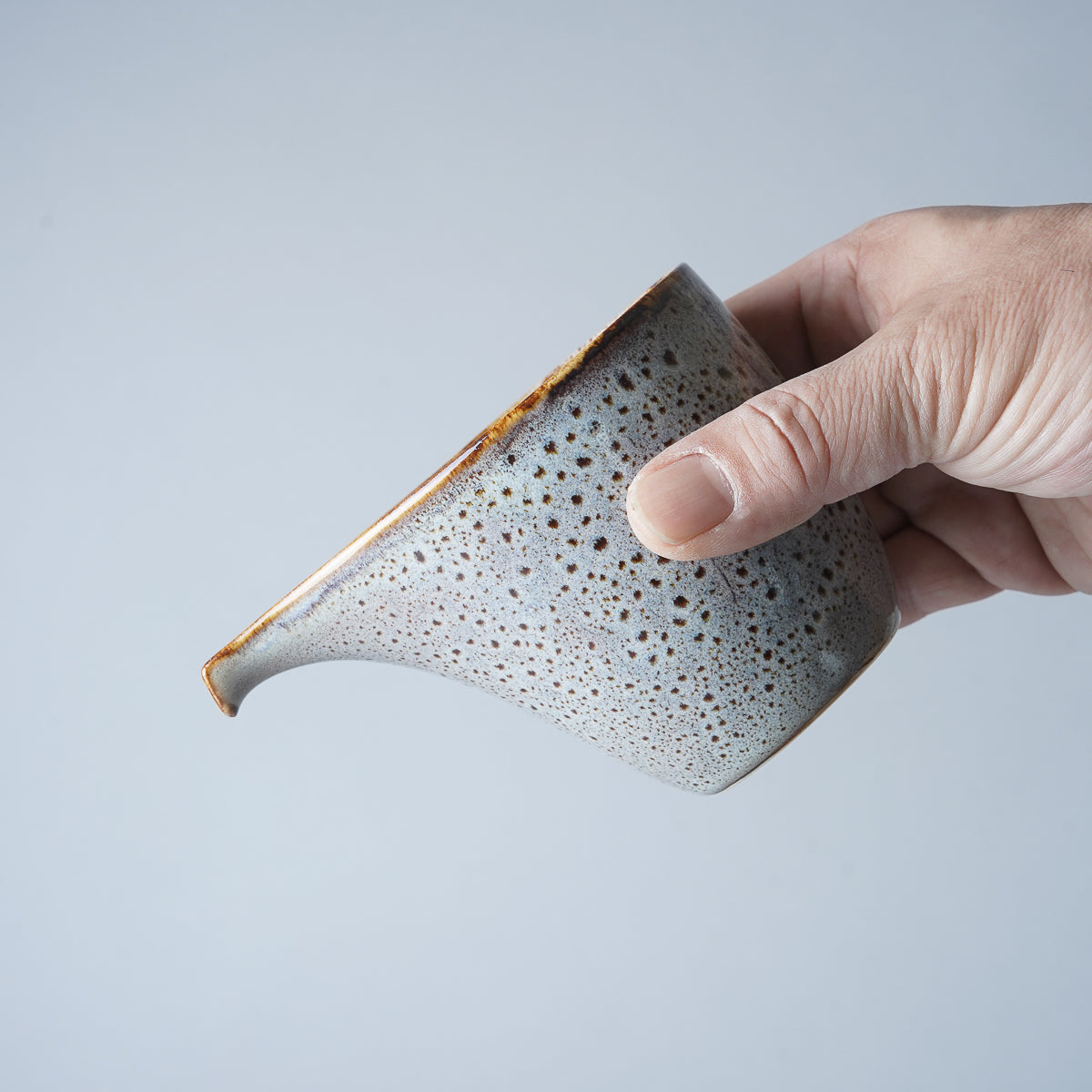 波佐見焼 泡白釉 片口酒器/ぐい呑 (250ml / 80ml) Chojuro Studio1156