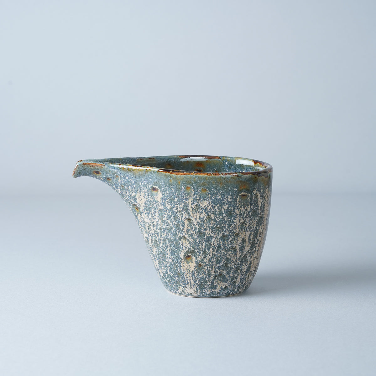 波佐見焼 孔雀釉 片口酒器/ぐい呑 (250ml / 80ml)