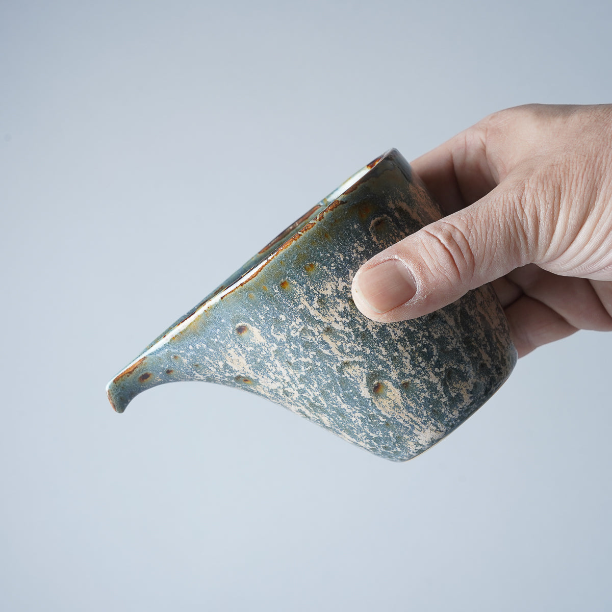 波佐見焼 孔雀釉 片口酒器/ぐい呑 (250ml / 80ml) Chojuro Studio1156