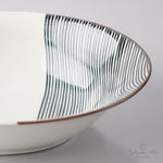 波佐見焼 ハーフライン カレーパスタ皿 25cm Fukuho Studio1156