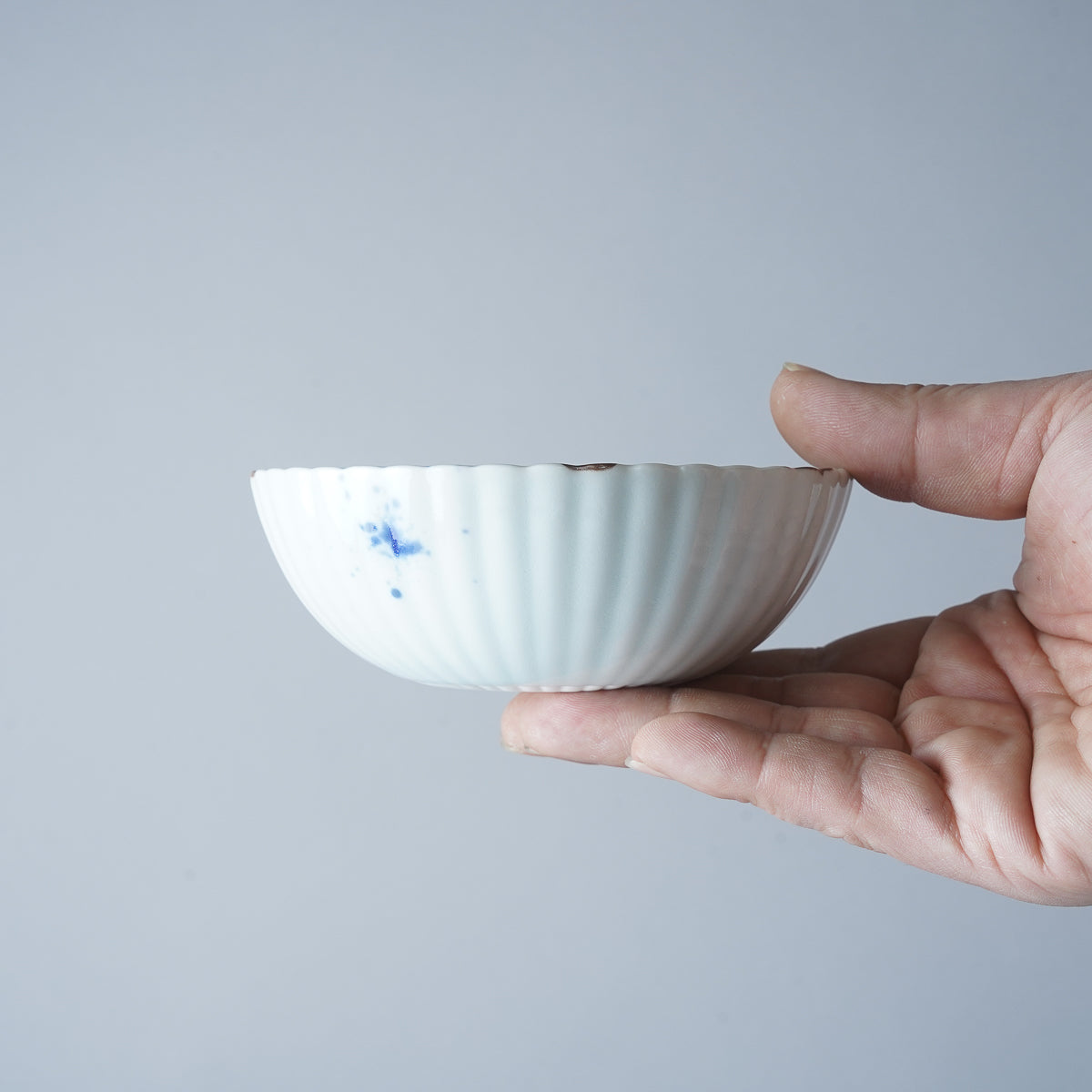 有田焼 染付花絵 薄手菊割小鉢 11.5cm Fukusen Studio1156