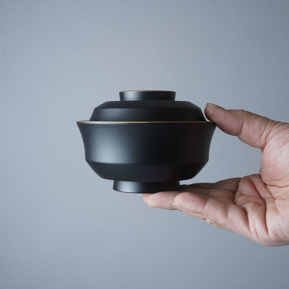 越前漆器 消天金 天竜寺椀 250ml [食洗機対応] 消黒天金内黒 Echizen Studio1156