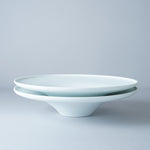 伊万里焼 上白磁ブラスト ワイドリムボウル 24.5cm Hataman Studio1156