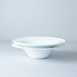 伊万里焼 上白磁 ワイドリムボウル 17.5cm Hataman Studio1156