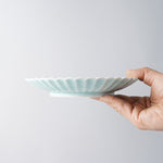 伊万里焼 モイスト青磁 菊割6寸皿 19.5cm Hataman Studio1156