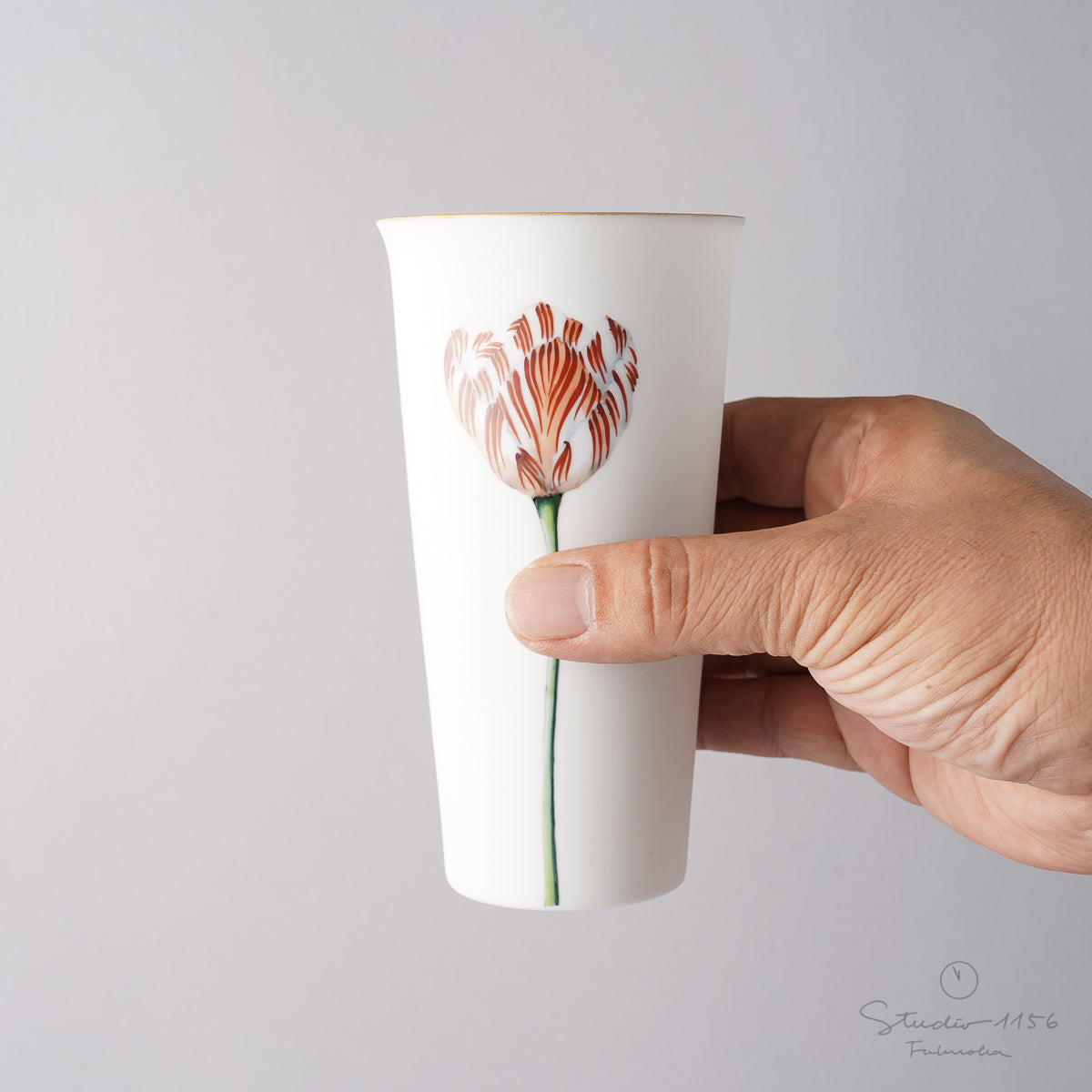 伊万里焼 Tumbler タンブラー Flower 7.5cm/350ml Hataman Studio1156