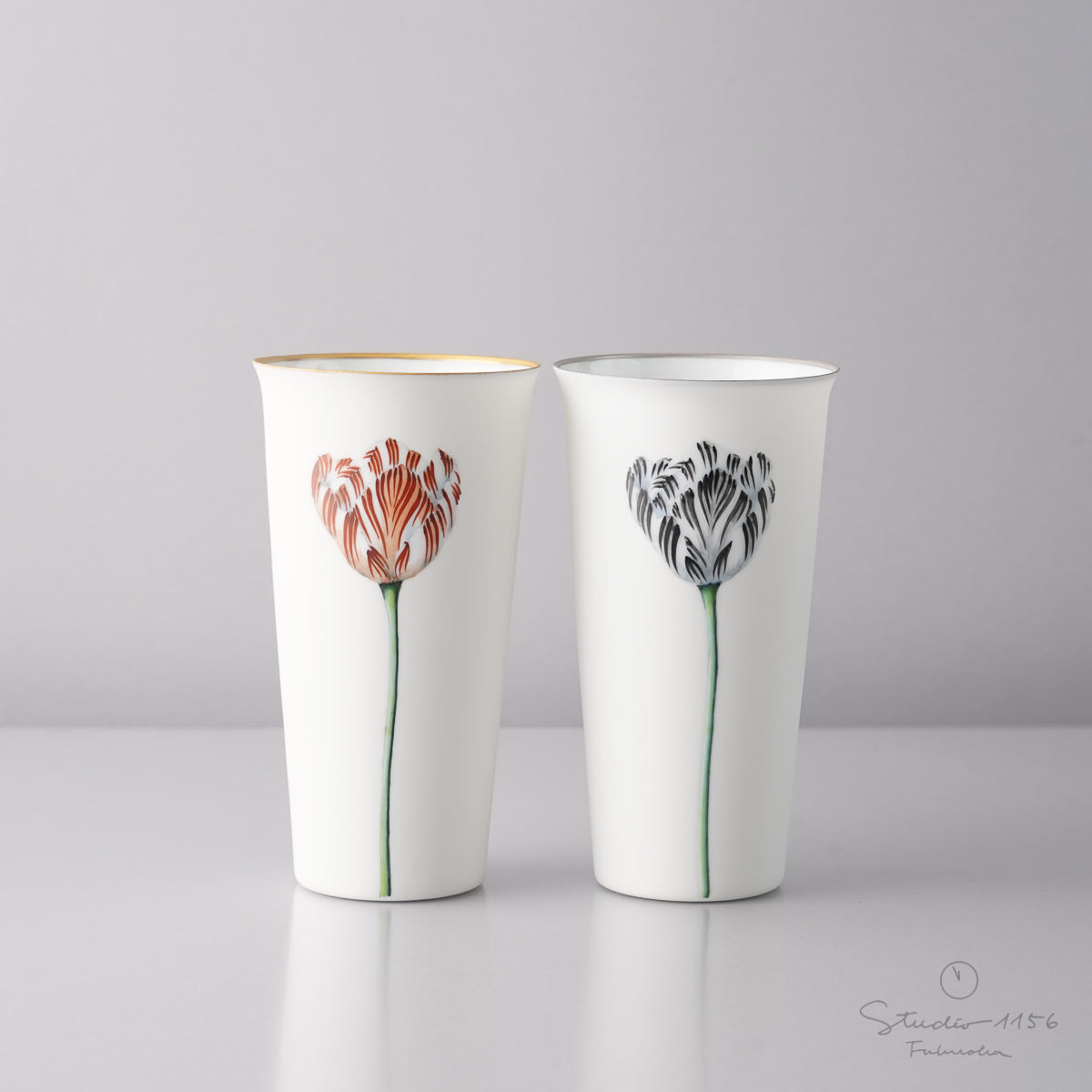 伊万里焼 Tumbler タンブラー Flower 7.5cm/350ml Hataman Studio1156