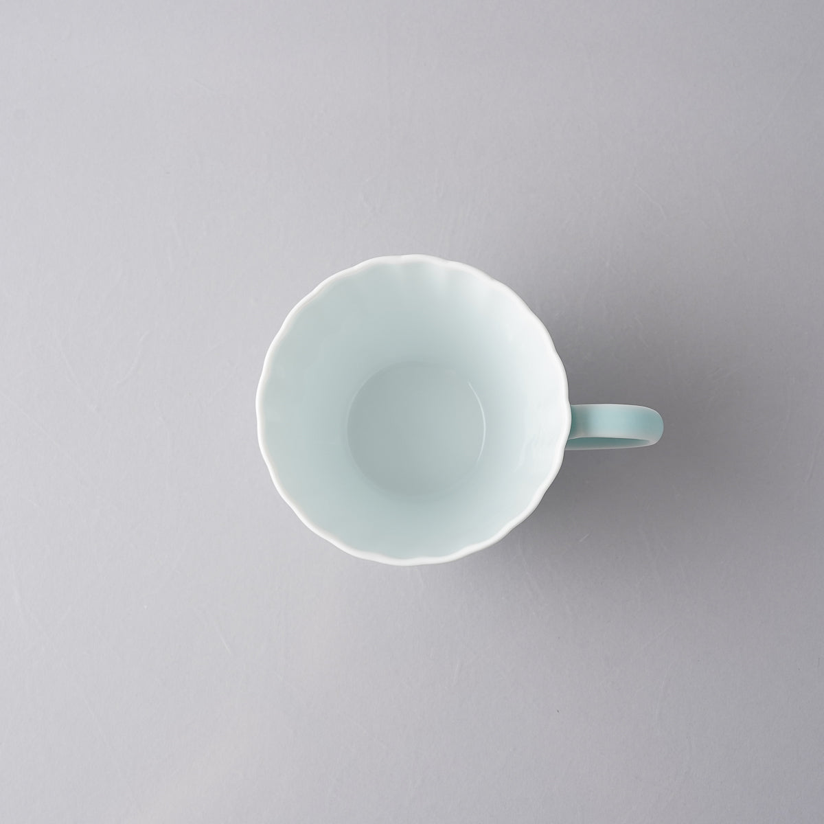 伊万里焼 モイスト青磁 菊割 コーヒーカップソーサー 240ml Hataman Studio1156