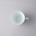 伊万里焼 モイスト青磁 菊割 コーヒーカップソーサー 240ml Hataman Studio1156