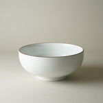 波佐見焼 六寸浅めん丼 麺鉢 18.5cm 白磁千段 Hakusan Studio1156