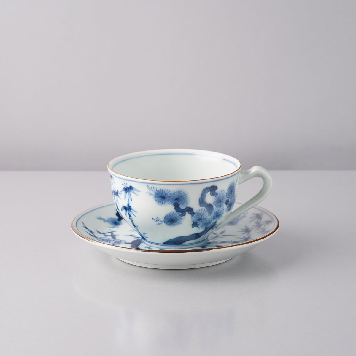 有田焼 古染付 松竹梅紋 コーヒー碗皿 200ml Housen Studio1156