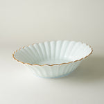 有田焼 渕錆灰釉 菊型楕円鉢 オーバルボウル 25cm Housen Studio1156
