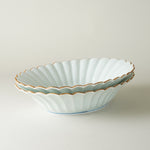 有田焼 菊型楕円鉢 古染唐草 25cm Housen Studio1156