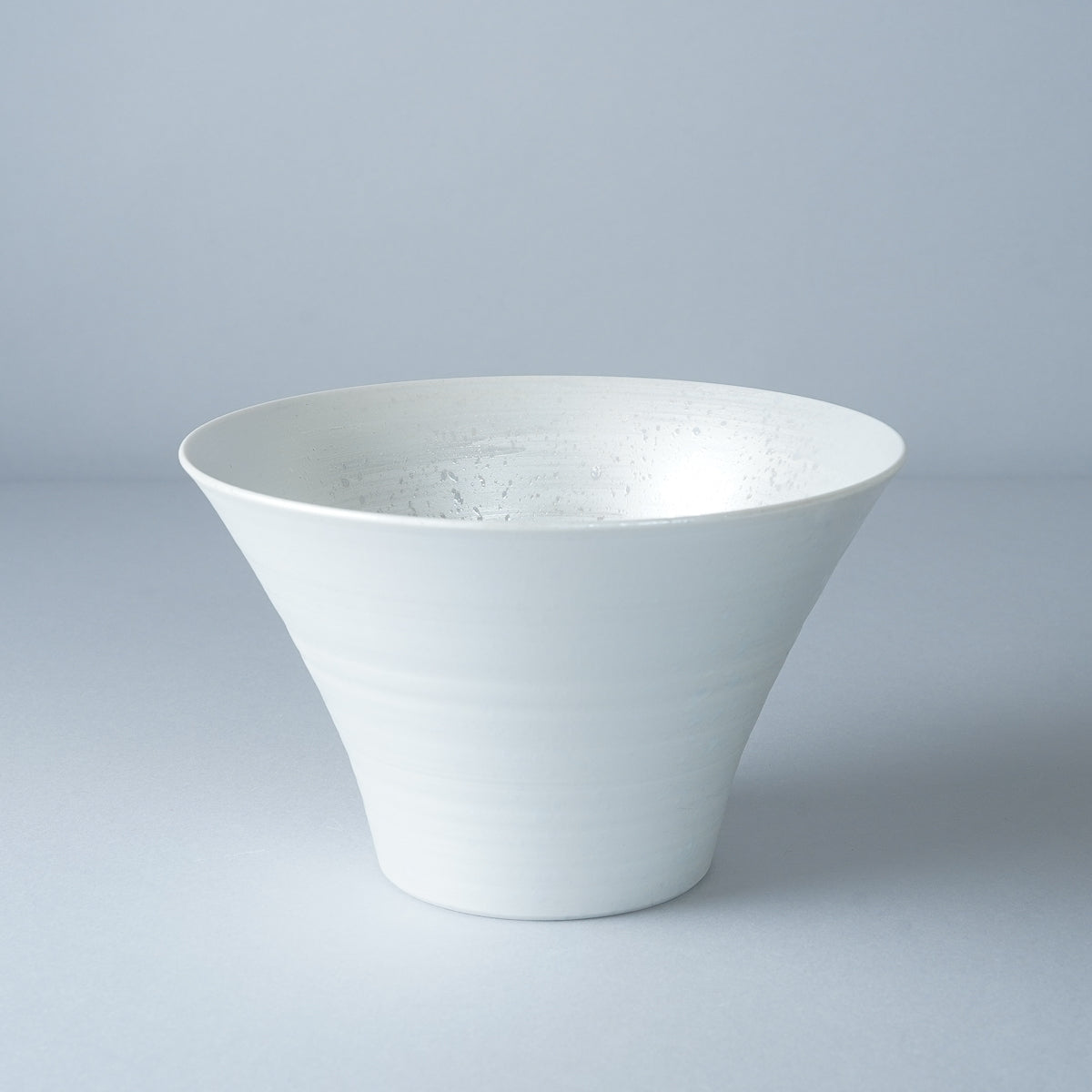 波佐見焼 ラスターver いれこ碗(大) ラーメン丼 16cm/800ml パールホワイト IREKO Studio1156