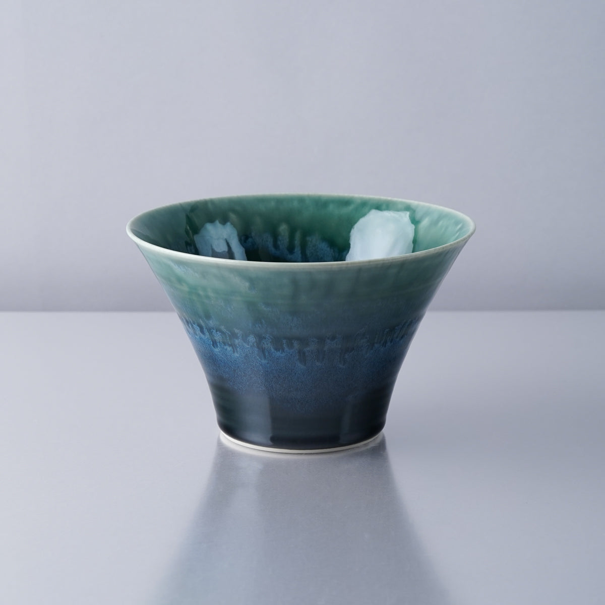 波佐見焼 窯変ver いれこ碗(大) ラーメン丼 16cm/800ml 翡翠 IREKO Studio1156