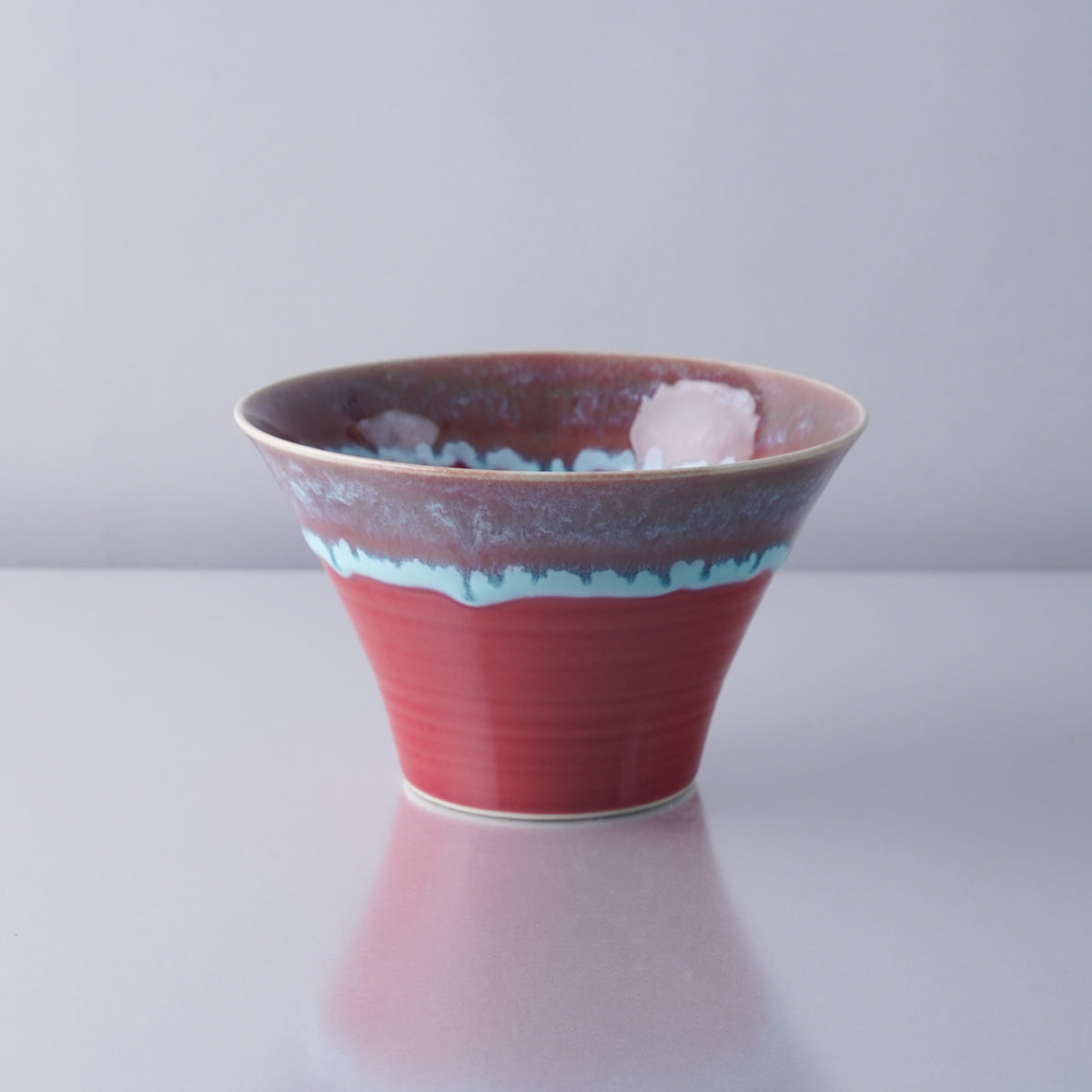 波佐見焼 窯変ver いれこ碗(大) ラーメン丼 16cm/800ml 茜 IREKO Studio1156