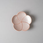 有田焼 捻り梅 銘々皿(小) 12cm 銀彩(ピンク) Kouraku Studio1156
