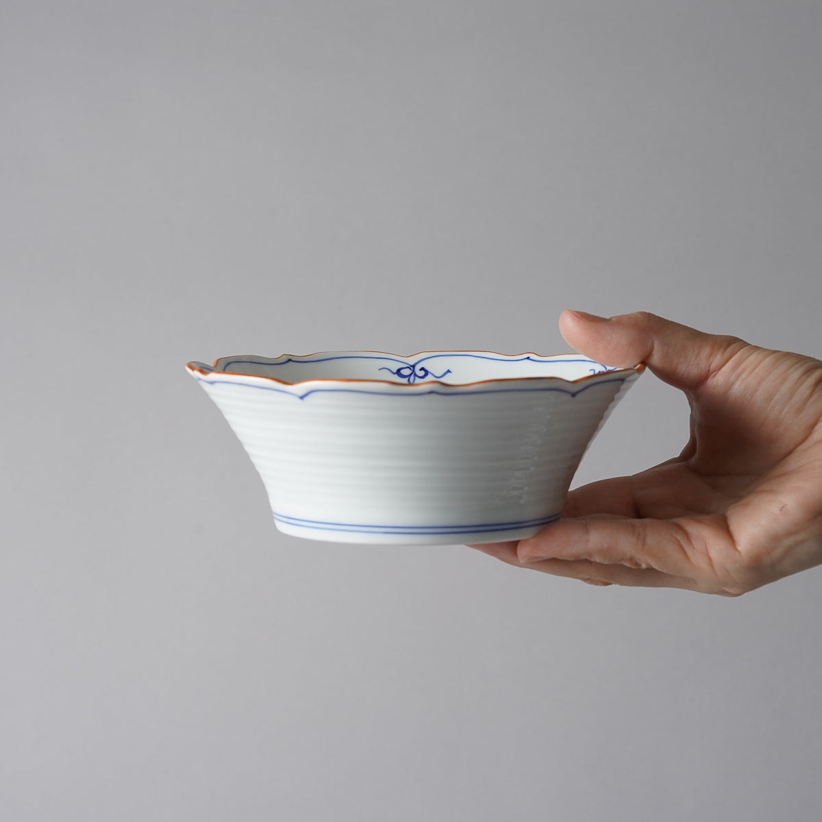 波佐見焼 瓔珞紋 平鉢 15cm [2 Colors] Korin Studio1156
