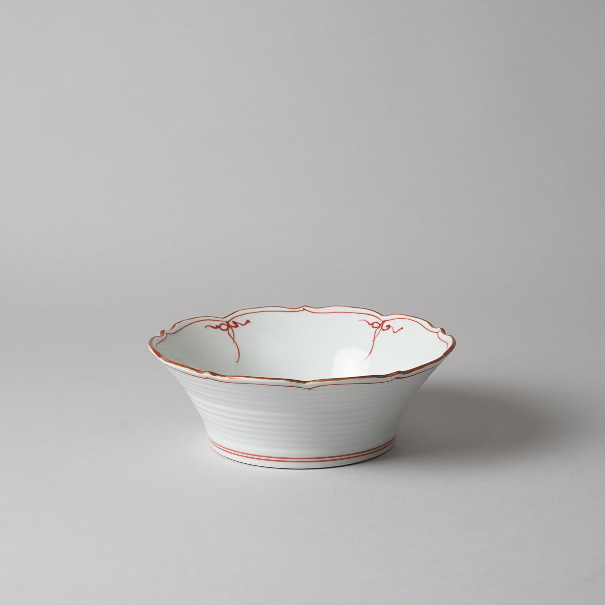 波佐見焼 瓔珞紋 平鉢 15cm [2 Colors] 赤 Korin Studio1156