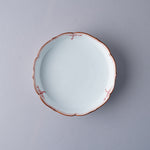 波佐見焼 瓔珞紋 桔梗渕立平皿 12.5cm 瓔珞紋(赤) Korin Studio1156