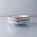 波佐見焼 瓔珞紋 桔梗渕立平皿 12.5cm Korin Studio1156