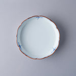 波佐見焼 瓔珞紋 桔梗渕立平皿 12.5cm 瓔珞紋(染付) Korin Studio1156